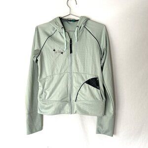 686 Full Zip Hoodie Embroidered Aqua M Thumb Holes
